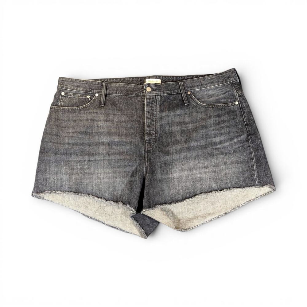 Madewell Black Denim Button Fly Shorts Size 37